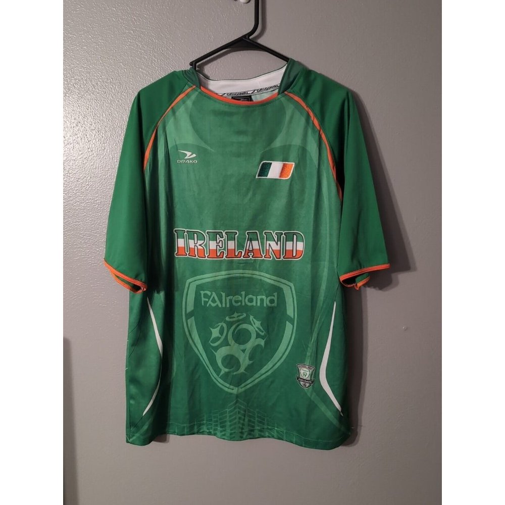 Drako Ireland Soccer Futbol Green Jersey Size S/M Shirt Sleeve
